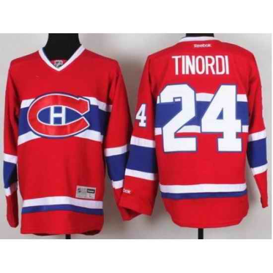 Montreal Canadiens 24 Jarred Tinordi Red NHL Hockey Jerseys